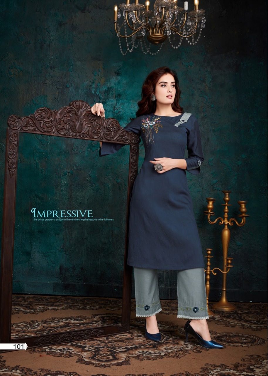 VIVILS SHERON DESIGNER STYLIST KURTI WITH PANTS