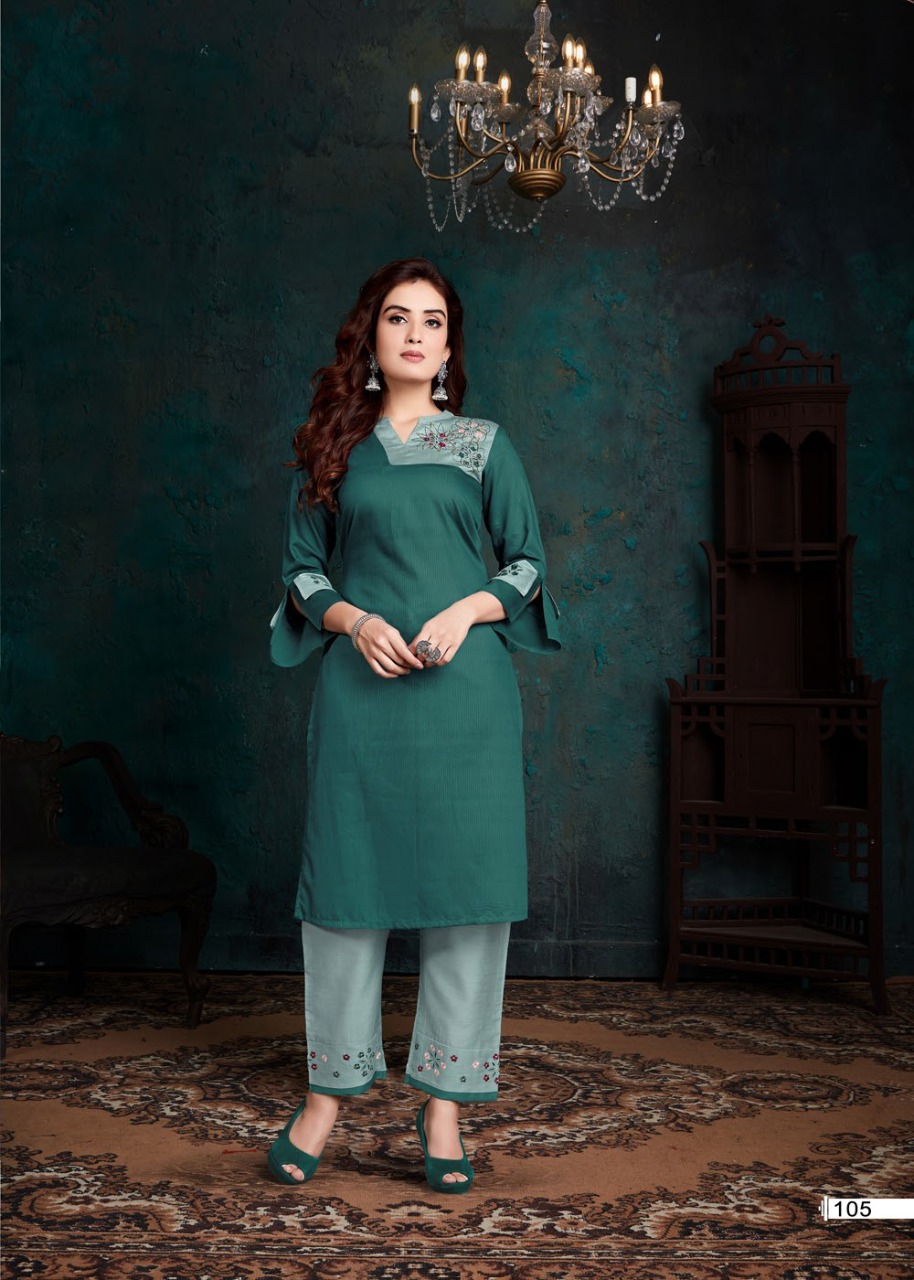 VIVILS SHERON DESIGNER STYLIST KURTI WITH PANTS
