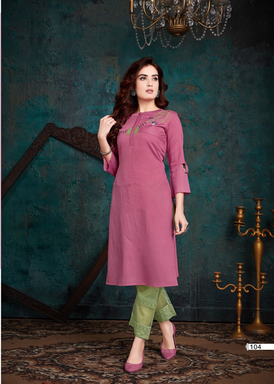 VIVILS SHERON DESIGNER STYLIST KURTI WITH PANTS