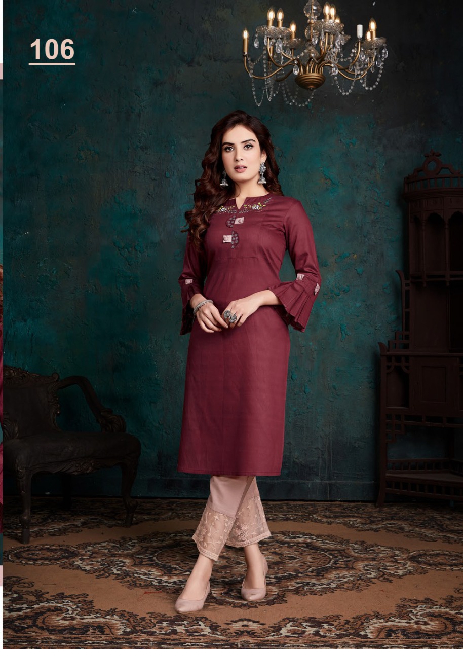 VIVILS SHERON DESIGNER STYLIST KURTI WITH PANTS