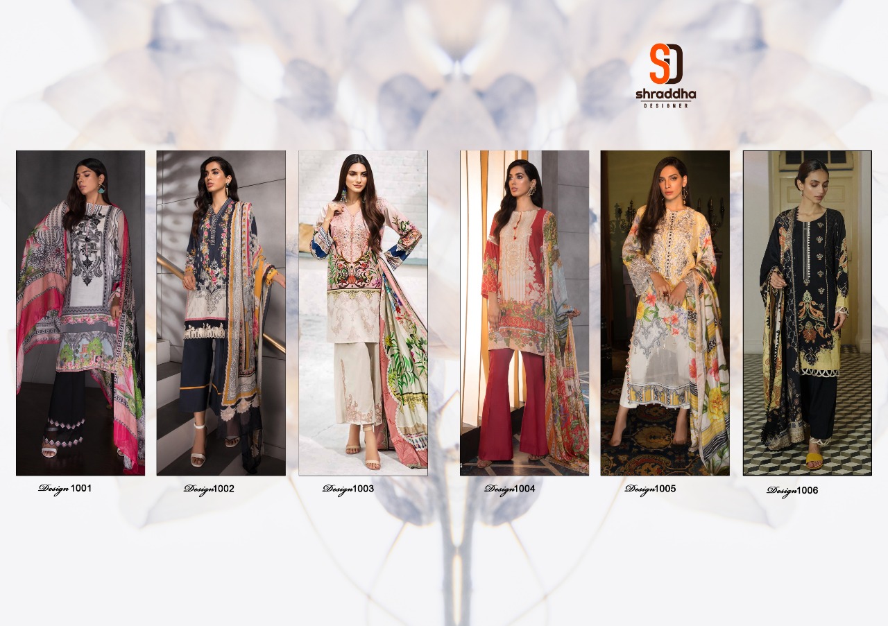 SHRADDHA DESIGNER VINTAGE VOL 2 COTTON CAMBRIC PAKISTANI DRESS MATERIALS
