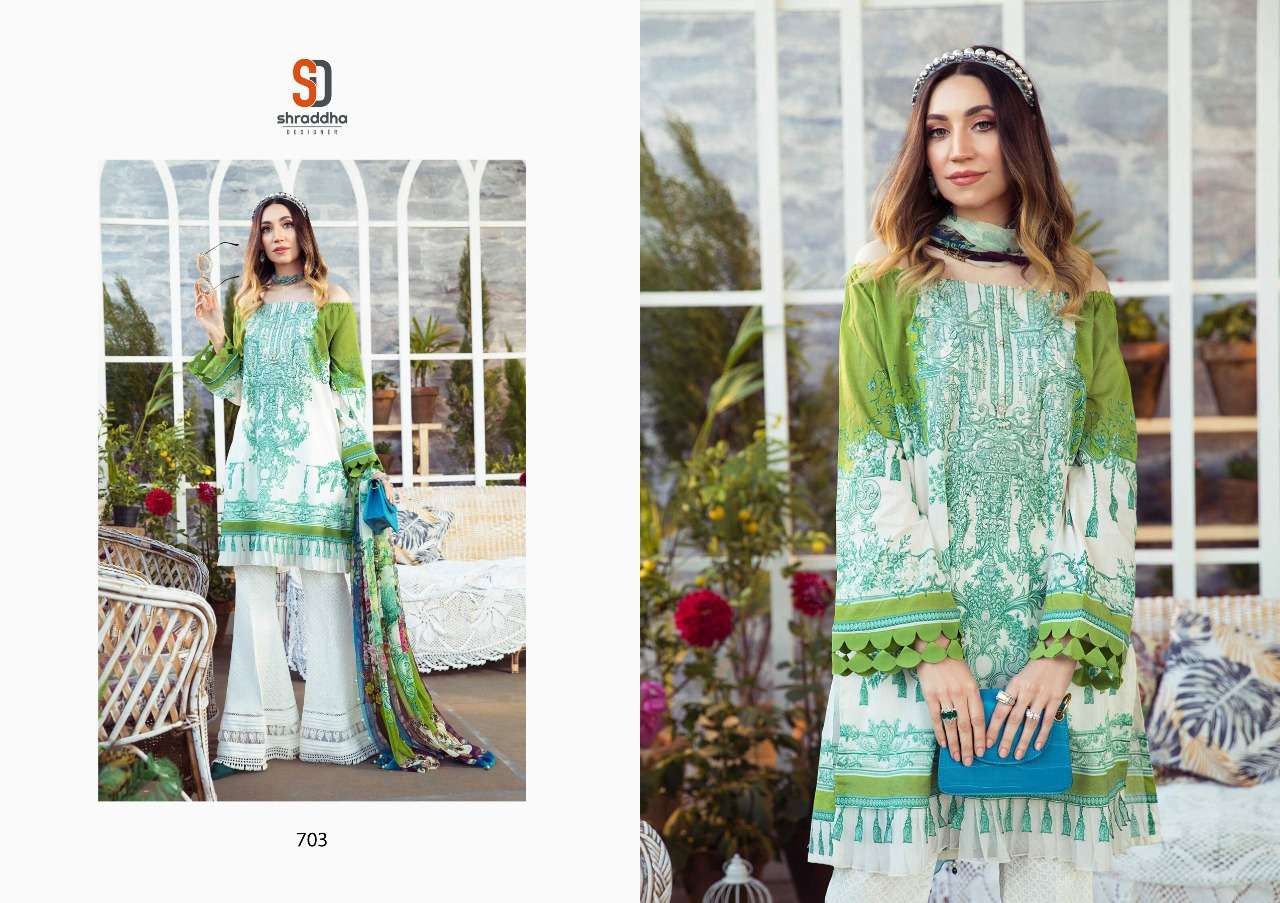 SHRADDHA M PRINT VOL 7 LAWN COTTON PAKISTANI SALWAR KAMEEZ