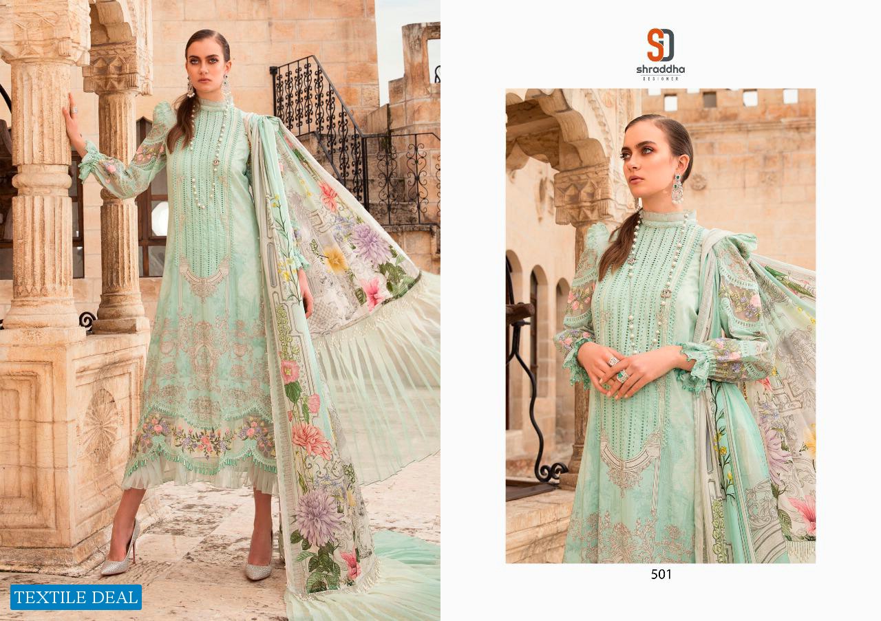 SHRADDHA MARIA B LAWN VOL 1 PAKISTANI COTTON LAWN SALWAR KAMEEZ
