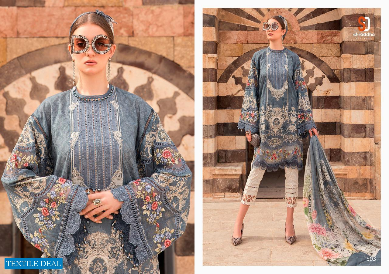 SHRADDHA MARIA B LAWN VOL 1 PAKISTANI COTTON LAWN SALWAR KAMEEZ