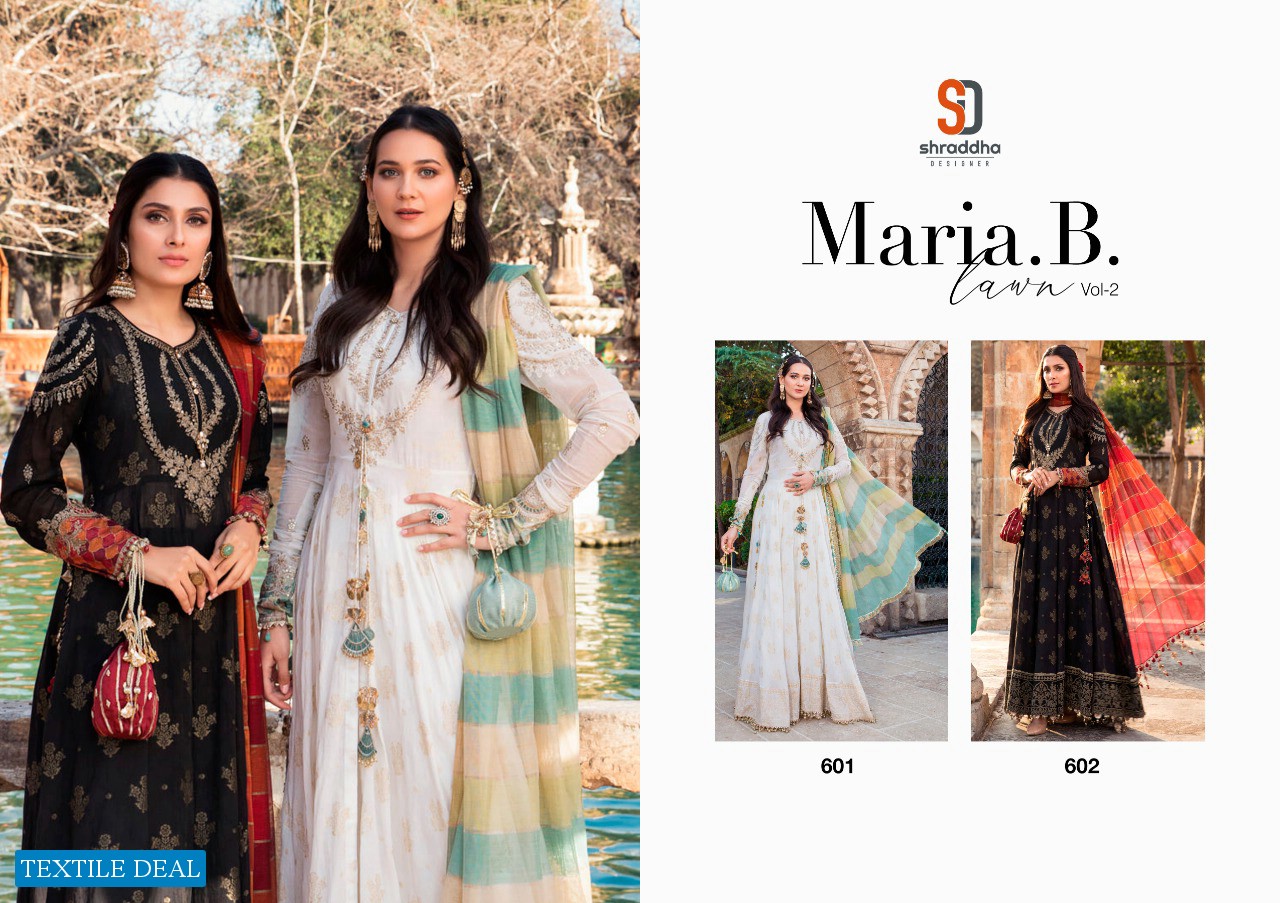SHRADDHA MARIA B LAWN VOL 2 PAKISTANI COTTON LAWN SALWAR KAMEEZ