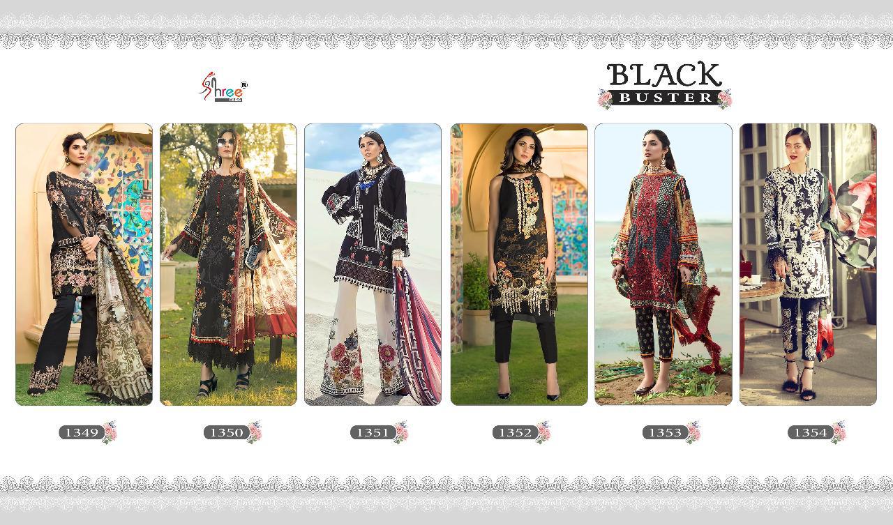 SHREE FAB BLACK BUSTER PURE COTTON WITH EXCLUSIVE EMBROIDERY SALWAR SUIT PAKISTANI DESIGN