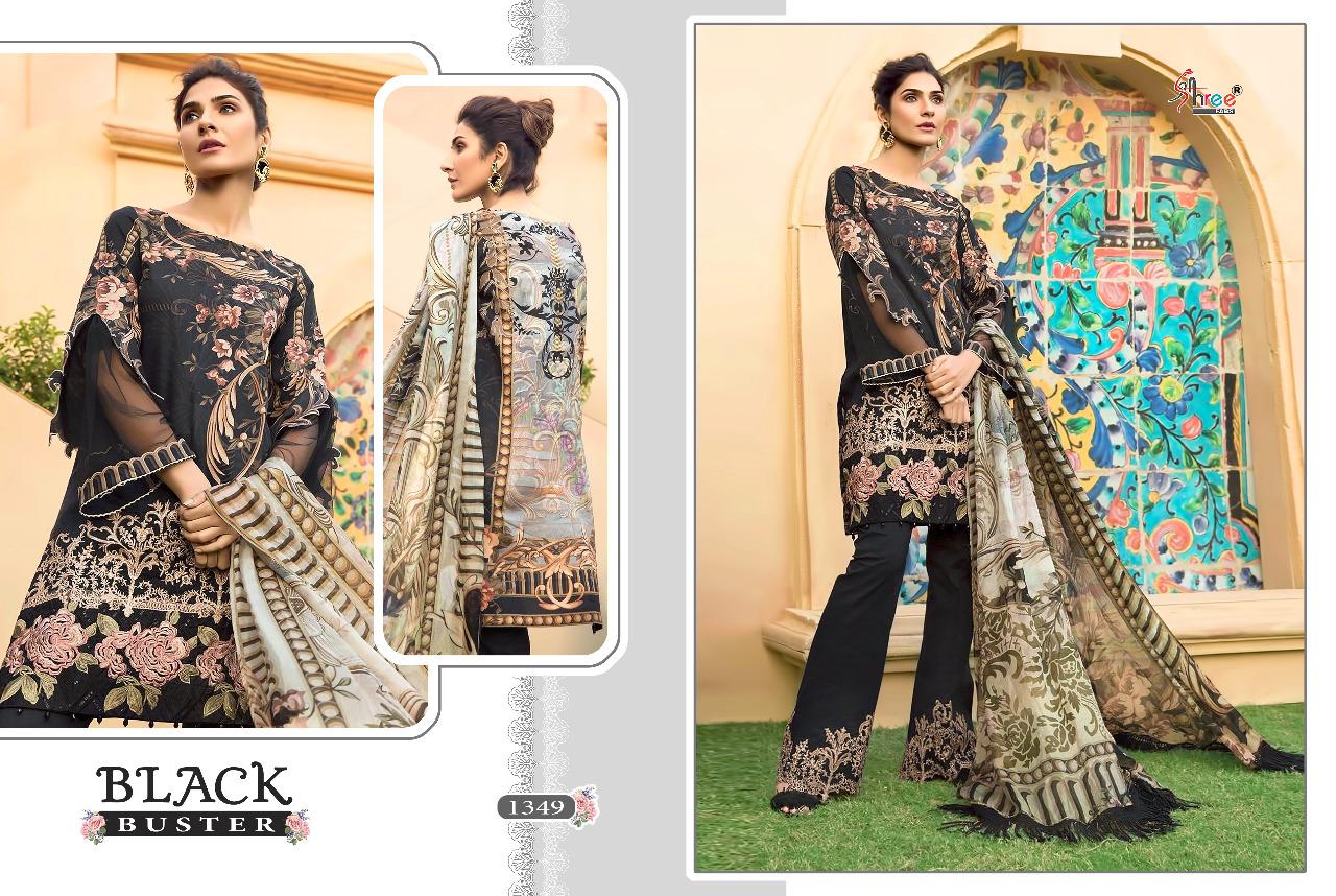 SHREE FAB BLACK BUSTER PURE COTTON WITH EXCLUSIVE EMBROIDERY SALWAR SUIT PAKISTANI DESIGN