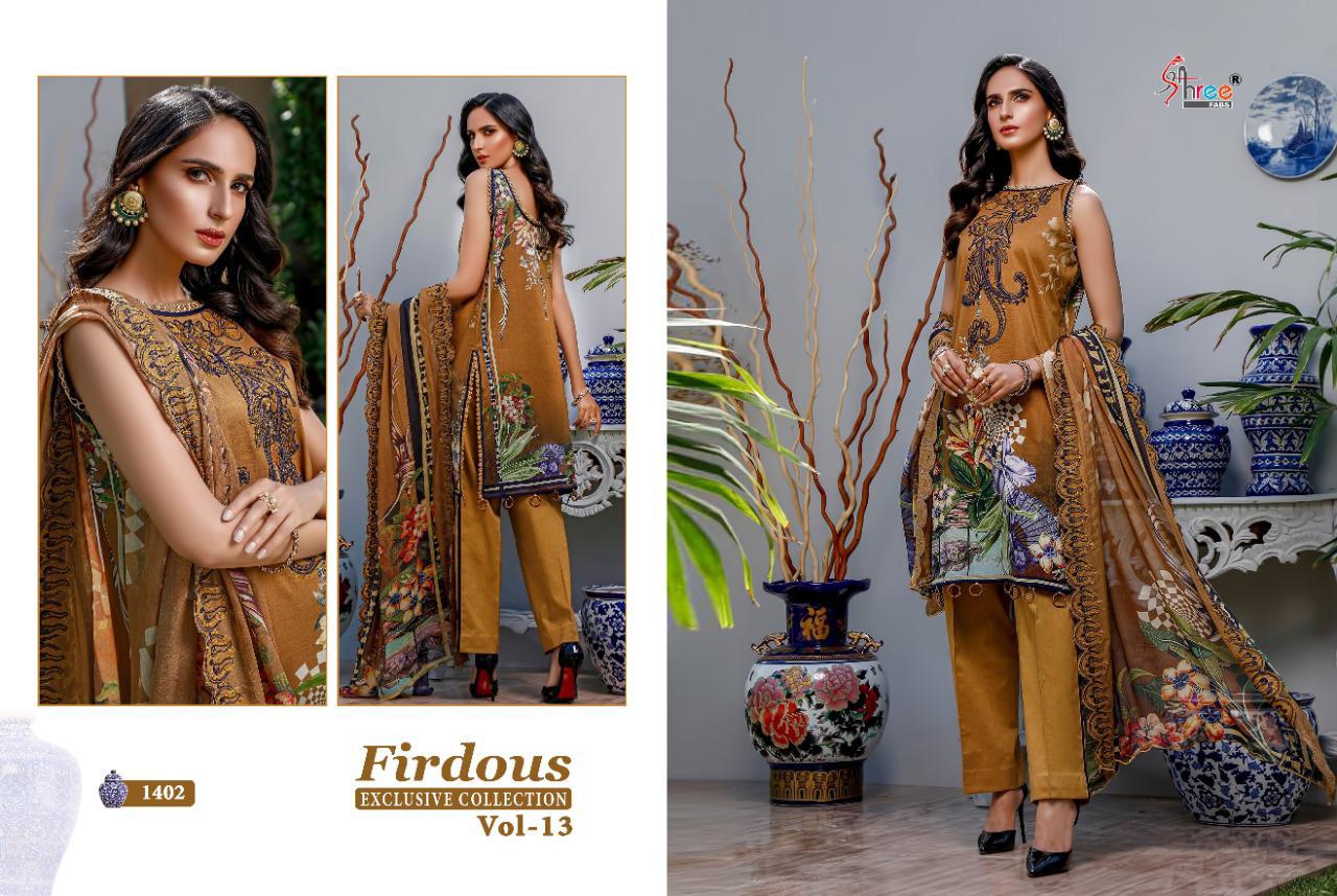 SHREE FAB FIRDOUS EXCLUSIVE COLLECTION VOL 13 PURE COTTON PRINT PAKISTANI SUIT CONCEPT