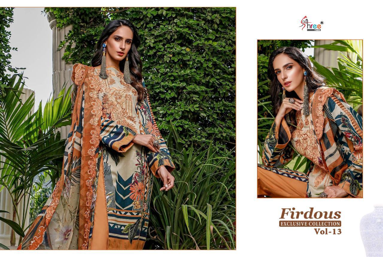 SHREE FAB FIRDOUS EXCLUSIVE COLLECTION VOL 13 PURE COTTON PRINT PAKISTANI SUIT CONCEPT