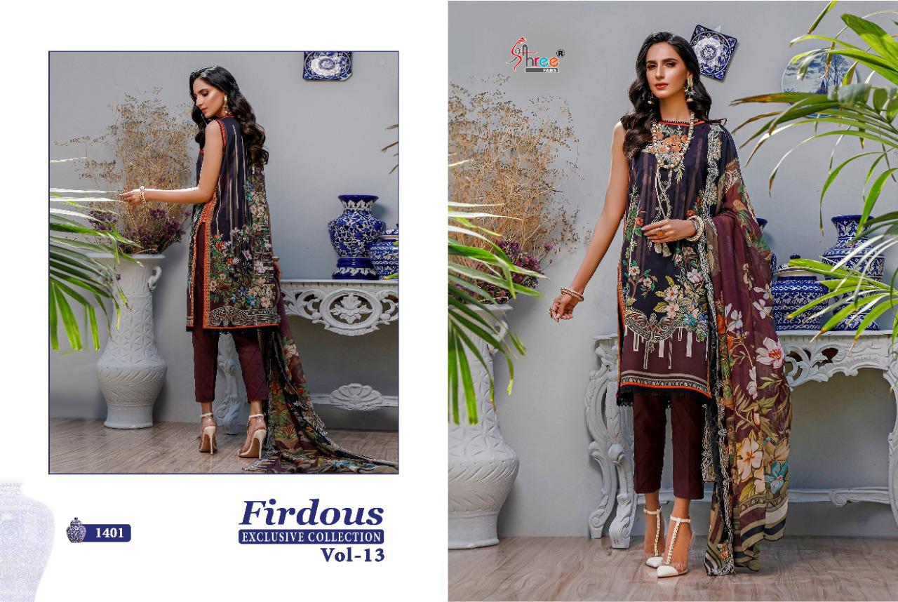 SHREE FAB FIRDOUS EXCLUSIVE COLLECTION VOL 13 PURE COTTON PRINT PAKISTANI SUIT CONCEPT