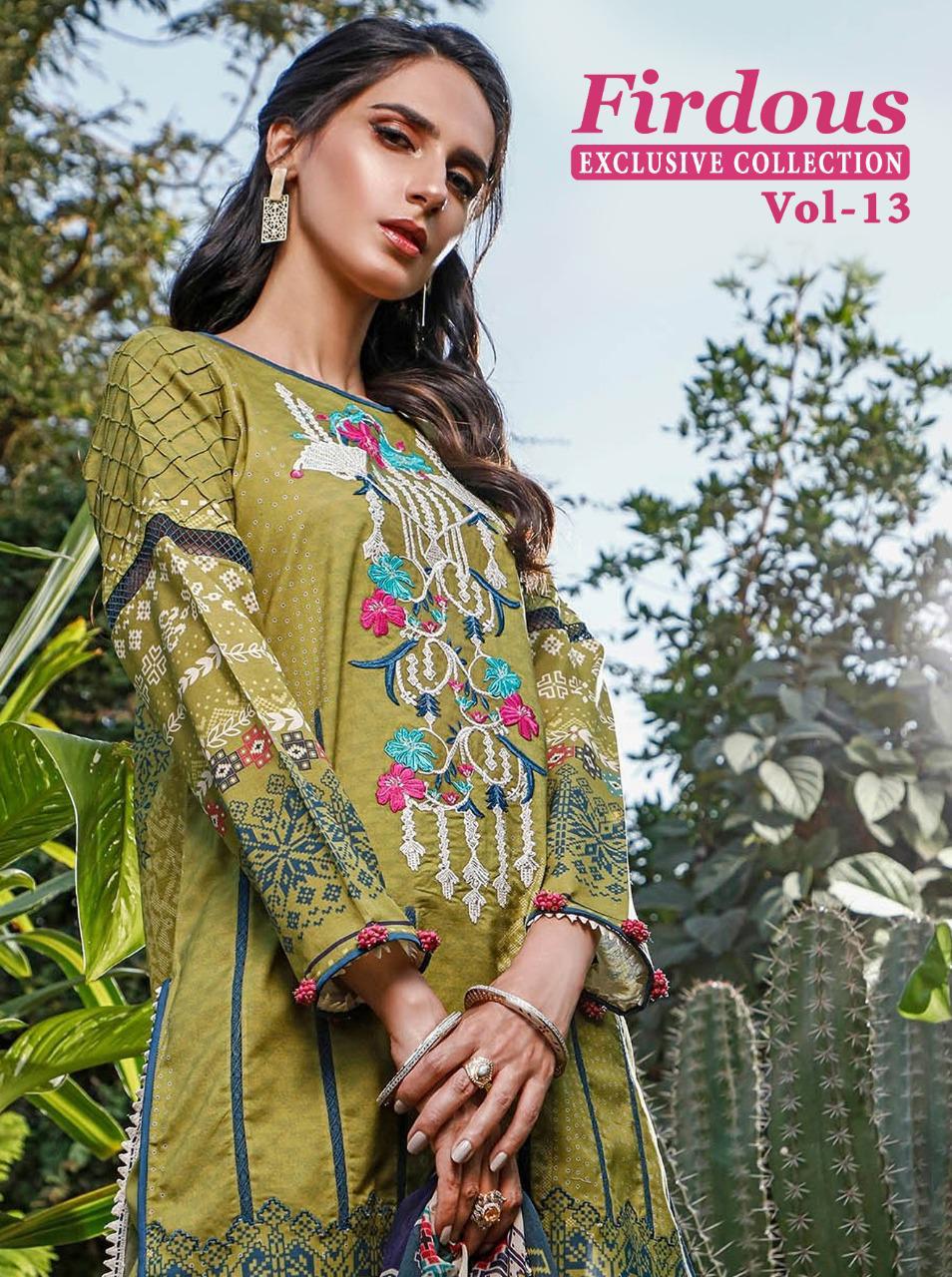 SHREE FAB FIRDOUS EXCLUSIVE COLLECTION VOL 13 PURE COTTON PRINT PAKISTANI SUIT CONCEPT