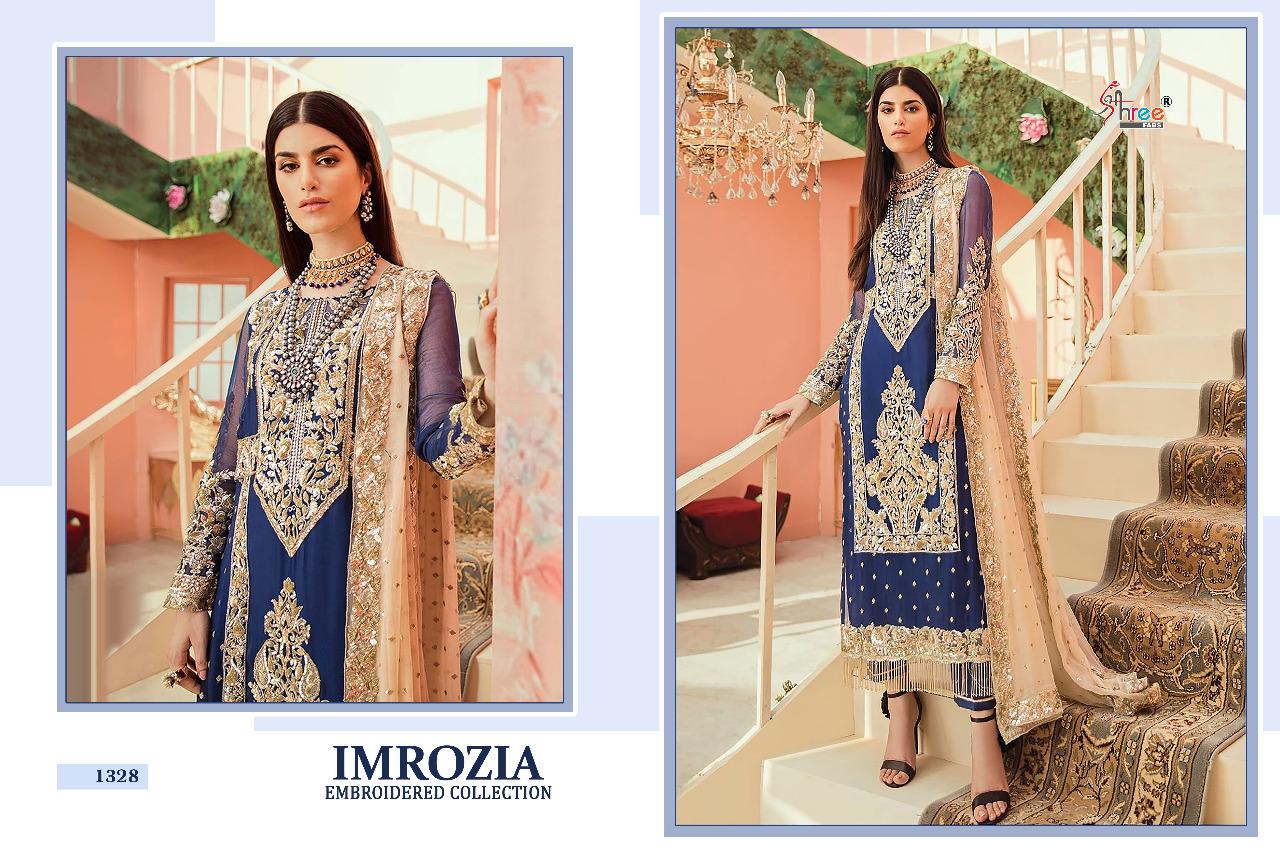 SHREE FAB IMORZIA EMBROIDERED COLLECTION 1328-1331 SERIES GEORGETTE PAKISTANI SUITS EXPORTER