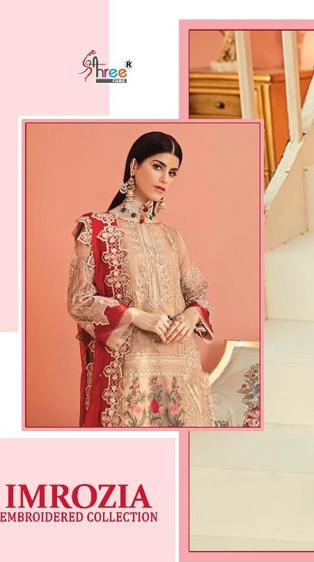 SHREE FAB IMORZIA EMBROIDERED COLLECTION 1328-1331 SERIES GEORGETTE PAKISTANI SUITS EXPORTER