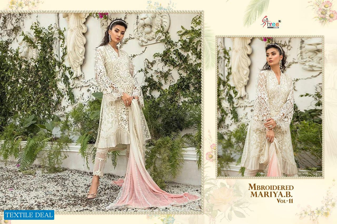 SHREE FAB MBROIDERED MARIYA B VOL 11 GEORGETTE WITH EMBROIDERY WORK HEAVY SUIT