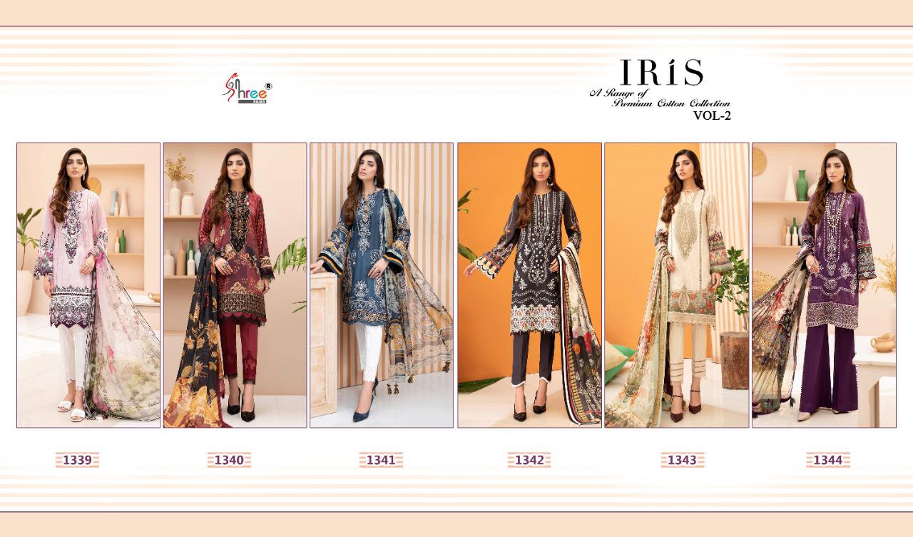 SHREE FAB PRESENT IRIS VOL 2 JAM COTTON EXCLUSIVE EMBROIDERY PAKISTANI SUIT CONCEPT