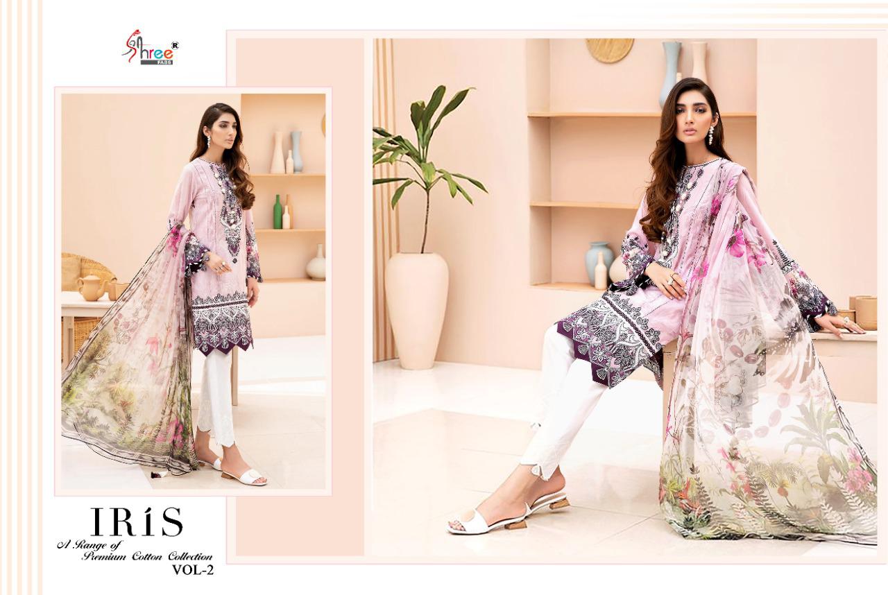 SHREE FAB PRESENT IRIS VOL 2 JAM COTTON EXCLUSIVE EMBROIDERY PAKISTANI SUIT CONCEPT