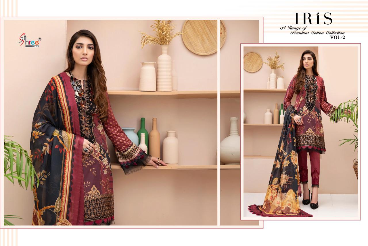 SHREE FAB PRESENT IRIS VOL 2 JAM COTTON EXCLUSIVE EMBROIDERY PAKISTANI SUIT CONCEPT