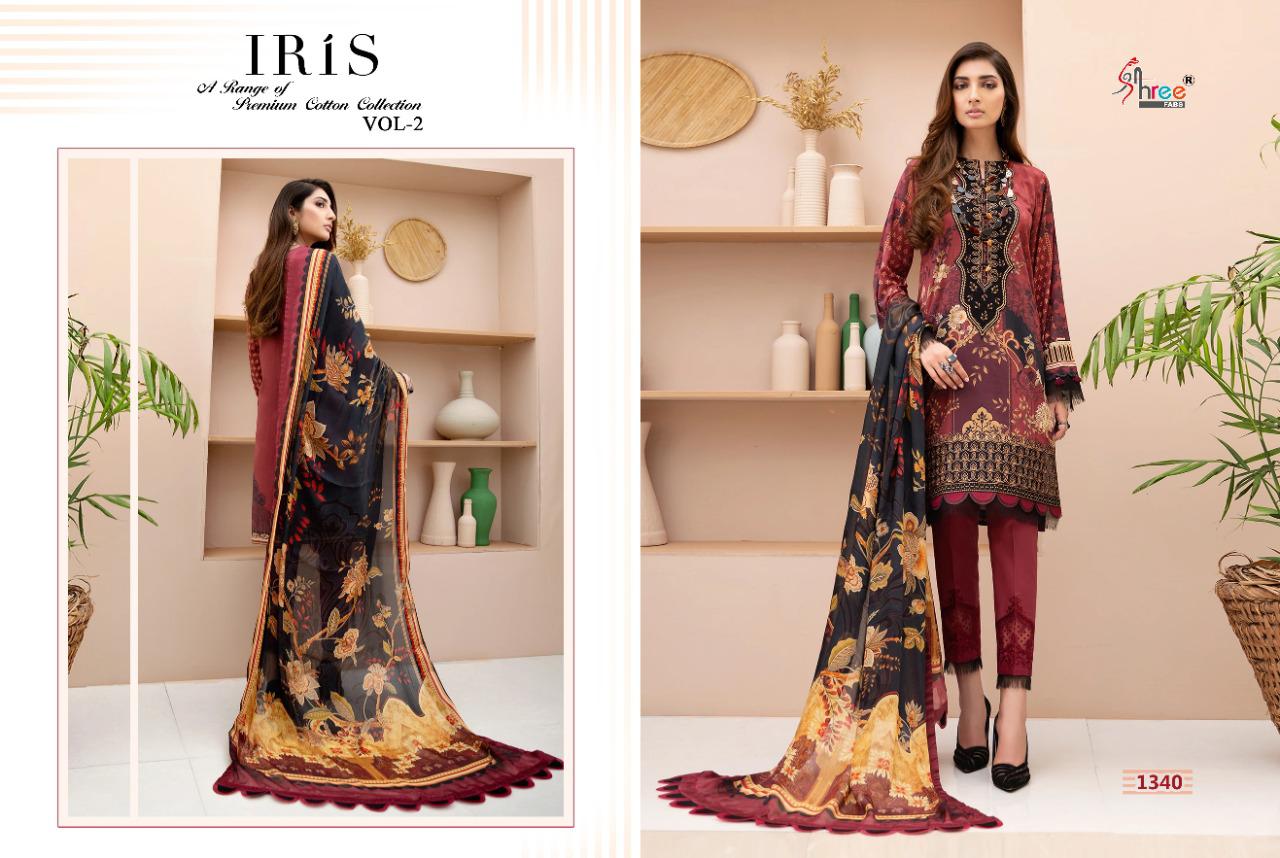 SHREE FAB PRESENT IRIS VOL 2 JAM COTTON EXCLUSIVE EMBROIDERY PAKISTANI SUIT CONCEPT