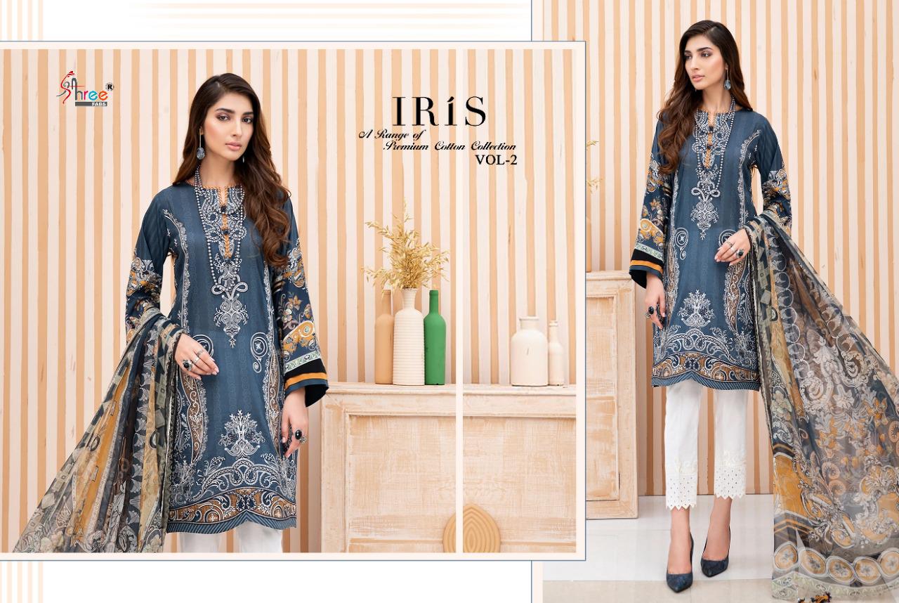 SHREE FAB PRESENT IRIS VOL 2 JAM COTTON EXCLUSIVE EMBROIDERY PAKISTANI SUIT CONCEPT