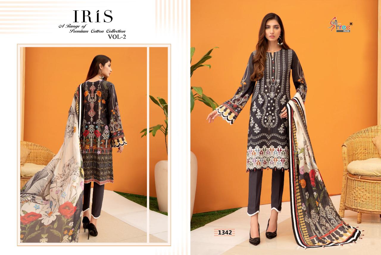 SHREE FAB PRESENT IRIS VOL 2 JAM COTTON EXCLUSIVE EMBROIDERY PAKISTANI SUIT CONCEPT