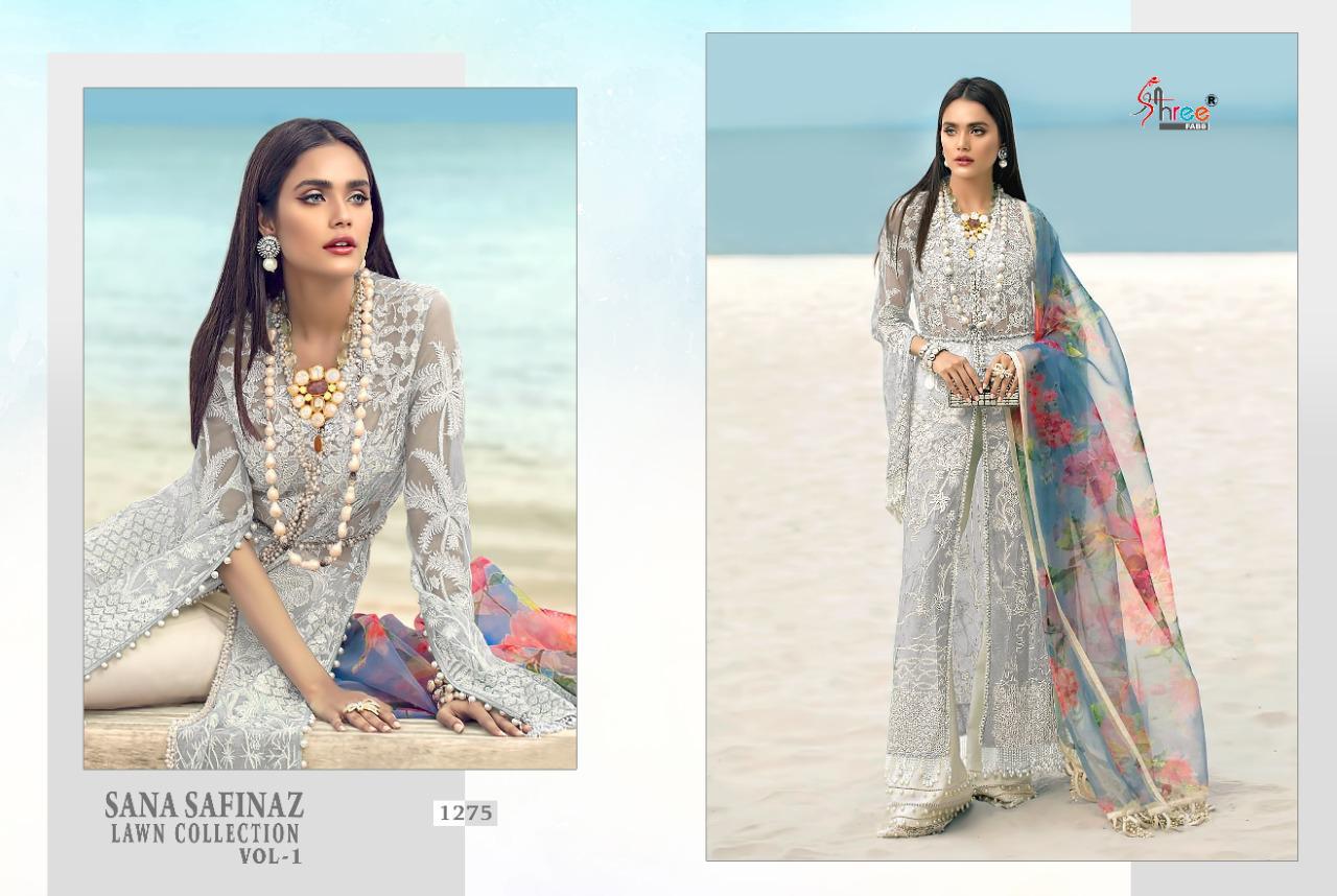 SHREE FAB SANA SAFINAZ LAWN COLLECTION VOL 1 BUTTERFLY NET PAKISTANI SUIT CONCEPT