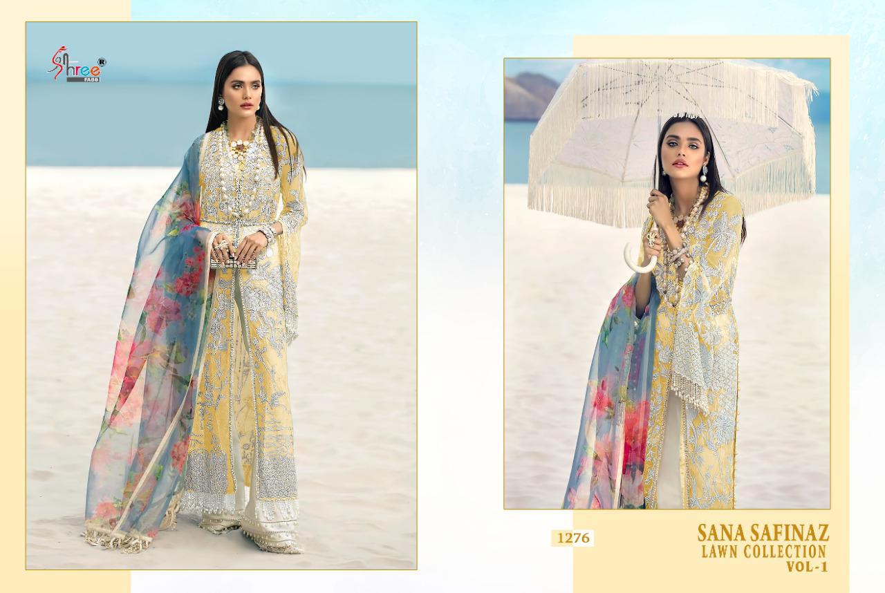 SHREE FAB SANA SAFINAZ LAWN COLLECTION VOL 1 BUTTERFLY NET PAKISTANI SUIT CONCEPT