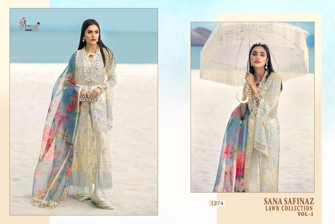 SHREE FAB SANA SAFINAZ LAWN COLLECTION VOL 1 BUTTERFLY NET PAKISTANI SUIT CONCEPT
