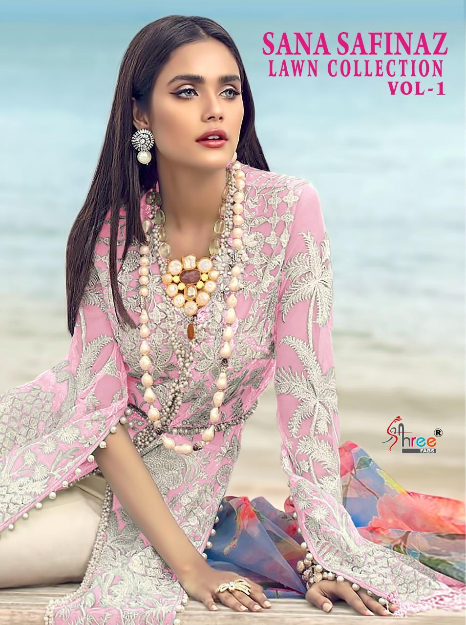 SHREE FAB SANA SAFINAZ LAWN COLLECTION VOL 1 BUTTERFLY NET PAKISTANI SUIT CONCEPT