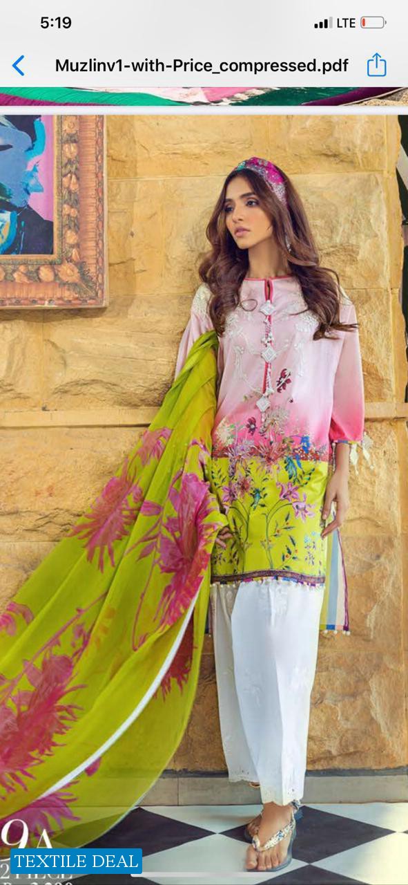 SHREE FAB SANA SAFINAZ MUZLIN COLLECTION VOL 5 JAM COTTON SUITS