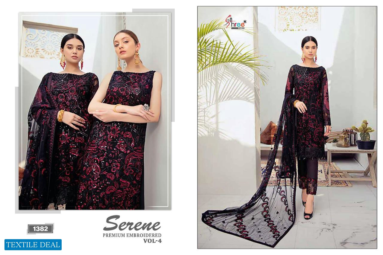 SHREE FAB SERENE PREMIUM EMBROIDERED VOL 4 GEORGETTE EMBROIDERY PAKISTANI SUITS