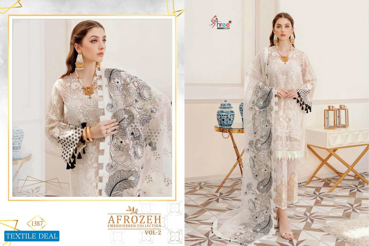 SHREE FABS AFROZEH EMBROIDERED COLLECTION VOL 2 GEORGETTE PAKISTANI SUITS