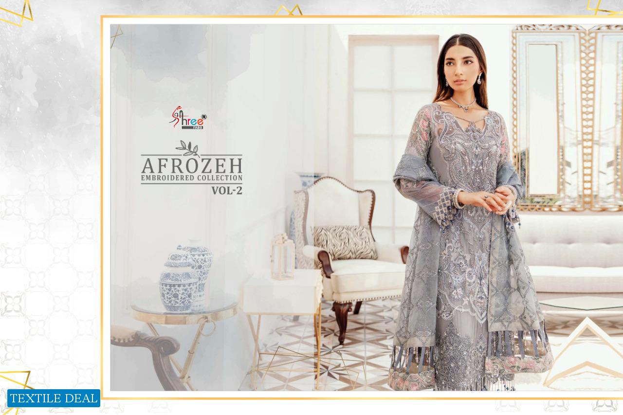 SHREE FABS AFROZEH EMBROIDERED COLLECTION VOL 2 GEORGETTE PAKISTANI SUITS
