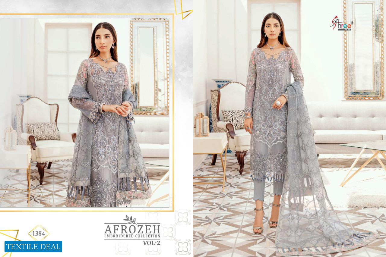 SHREE FABS AFROZEH EMBROIDERED COLLECTION VOL 2 GEORGETTE PAKISTANI SUITS