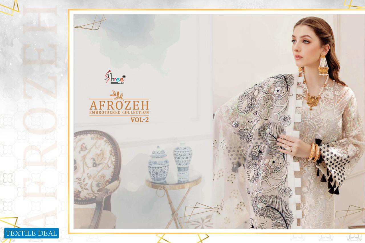 SHREE FABS AFROZEH EMBROIDERED COLLECTION VOL 2 GEORGETTE PAKISTANI SUITS