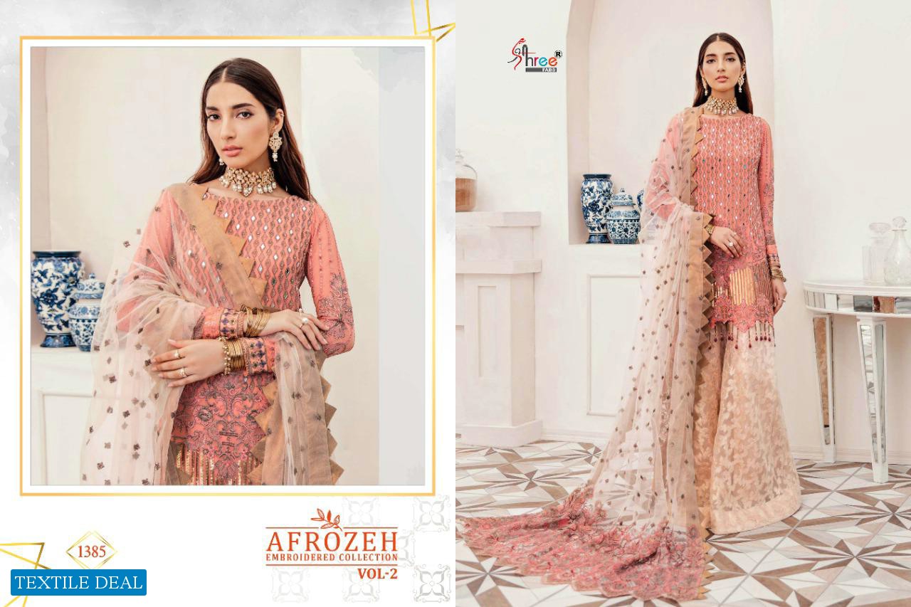 SHREE FABS AFROZEH EMBROIDERED COLLECTION VOL 2 GEORGETTE PAKISTANI SUITS