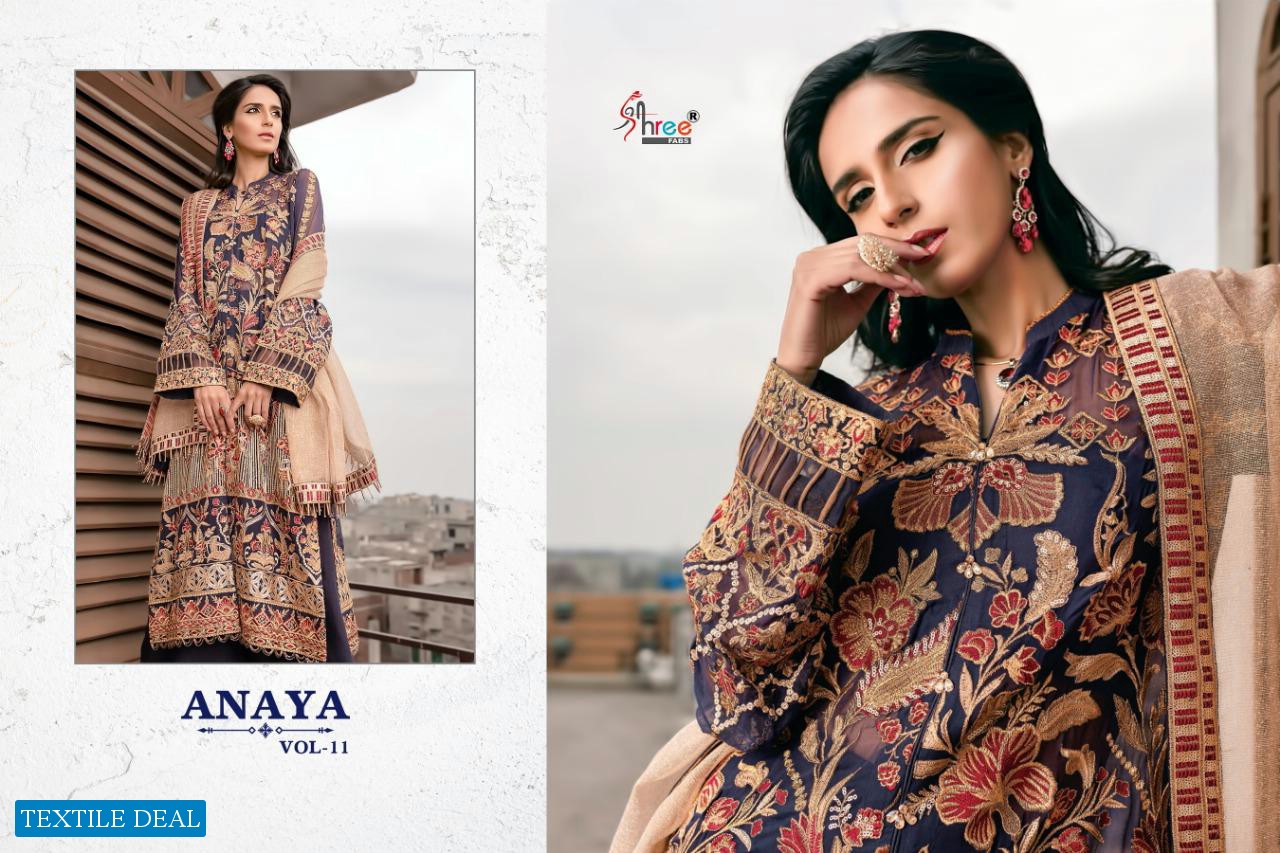 SHREE FABS ANAYA VOL 11 GEORGETTE PAKISTANI DRESS MATERIALS