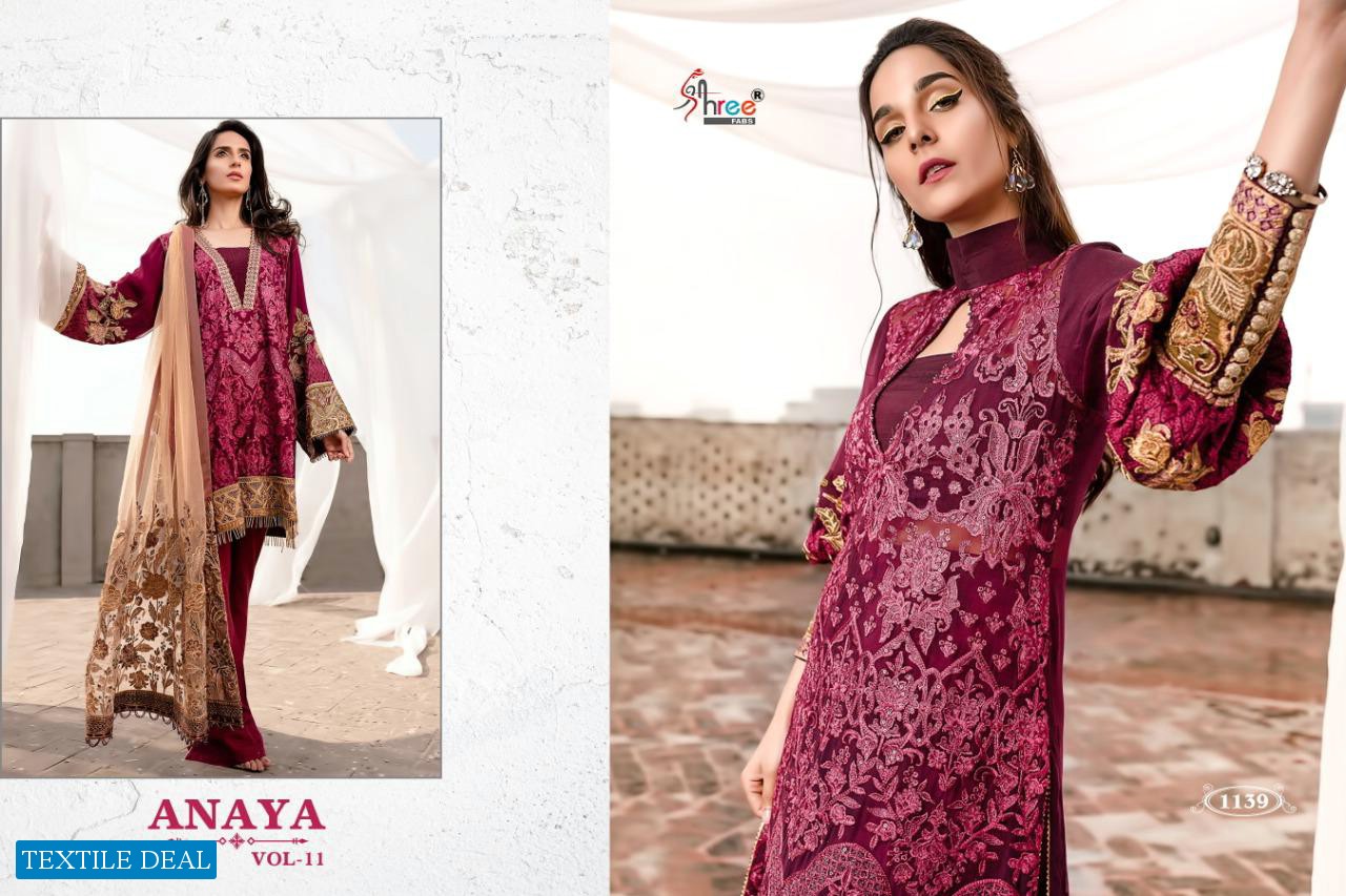 SHREE FABS ANAYA VOL 11 GEORGETTE PAKISTANI DRESS MATERIALS