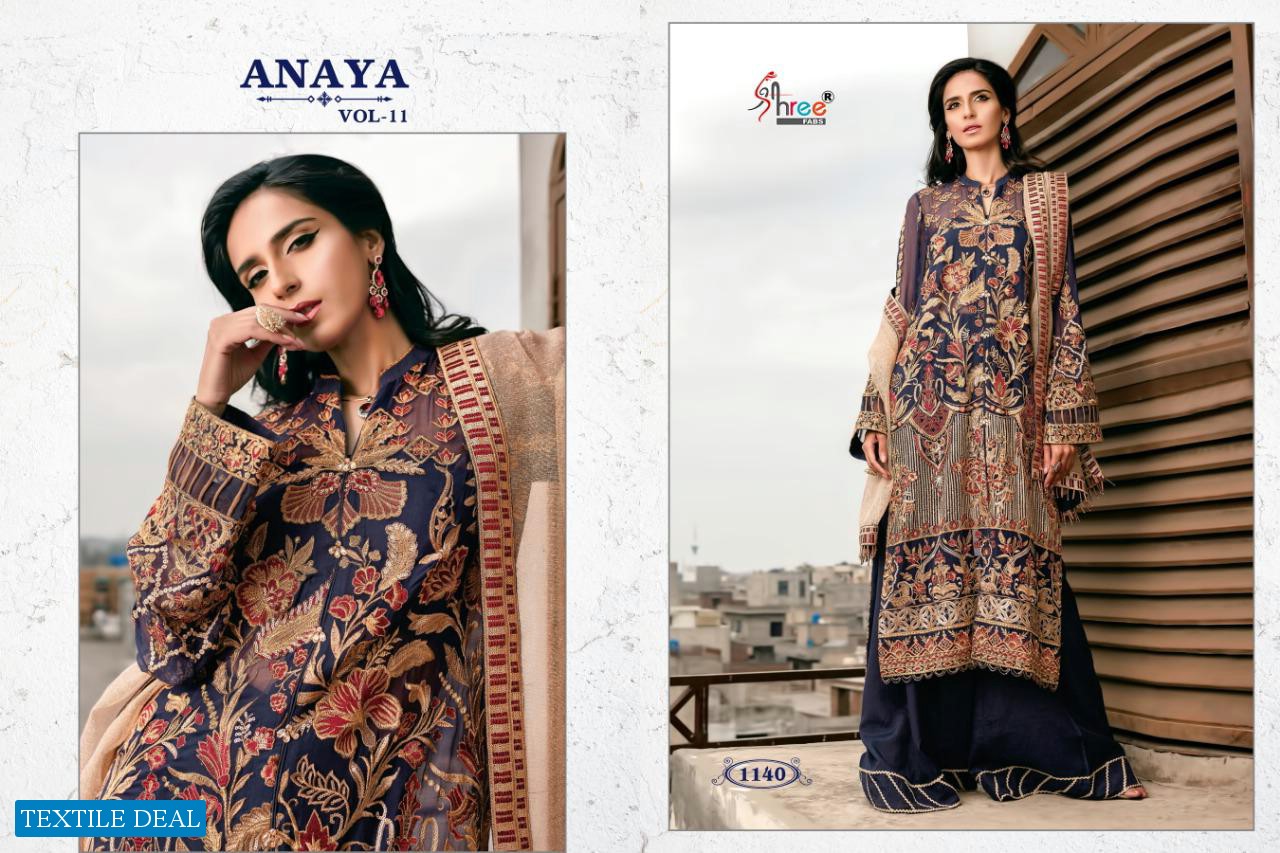 SHREE FABS ANAYA VOL 11 GEORGETTE PAKISTANI DRESS MATERIALS