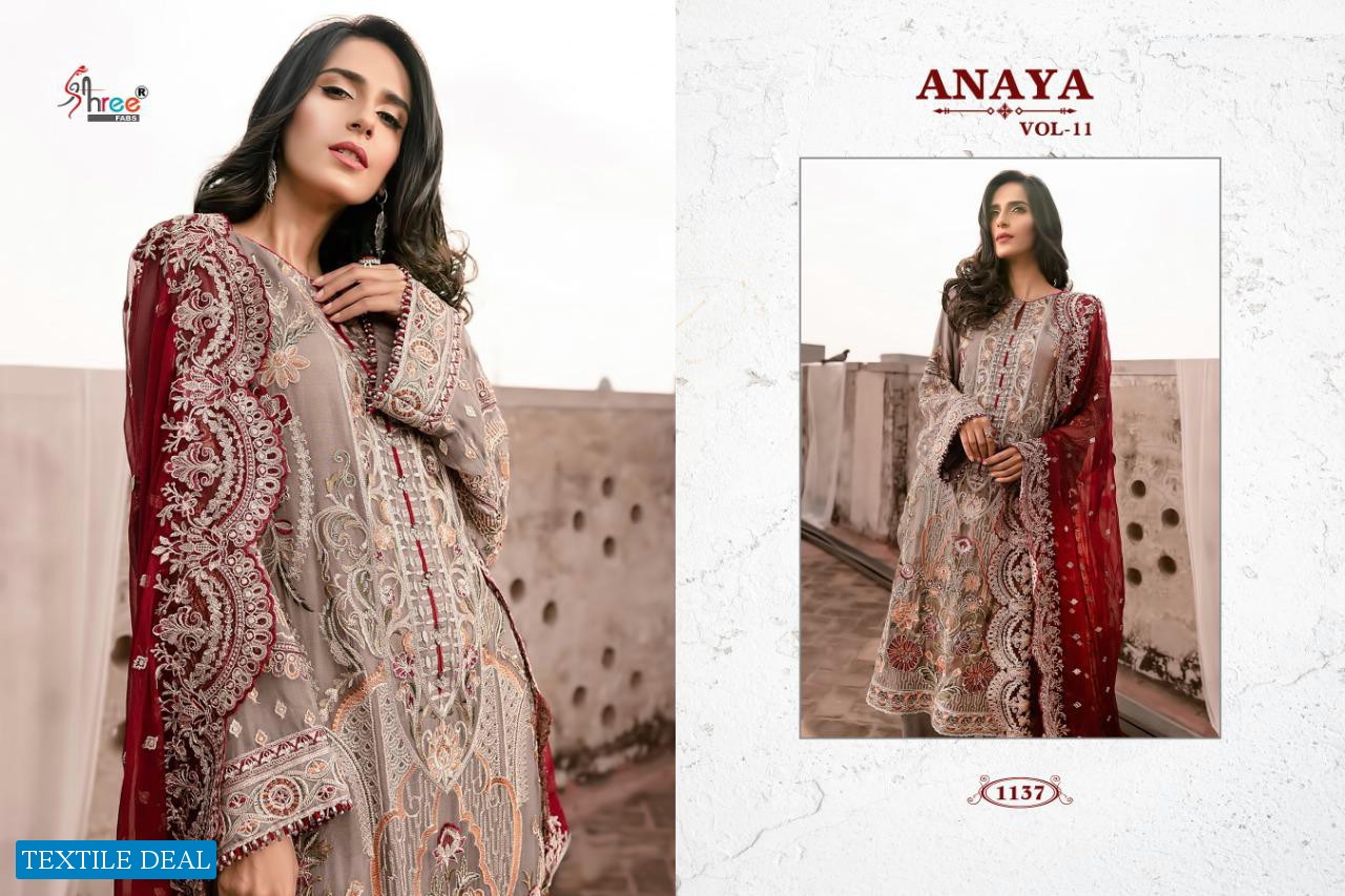 SHREE FABS ANAYA VOL 11 GEORGETTE PAKISTANI DRESS MATERIALS