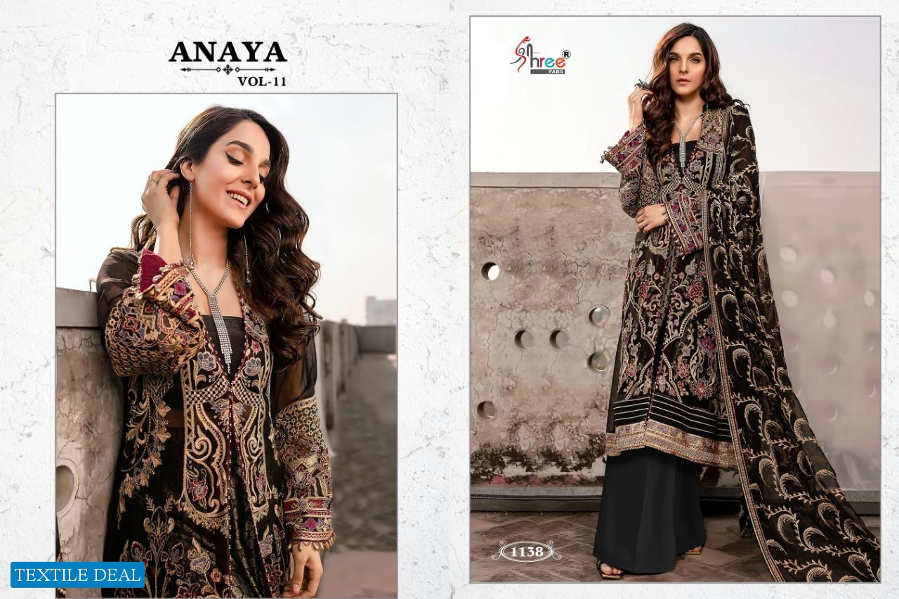 SHREE FABS ANAYA VOL 11 GEORGETTE PAKISTANI DRESS MATERIALS