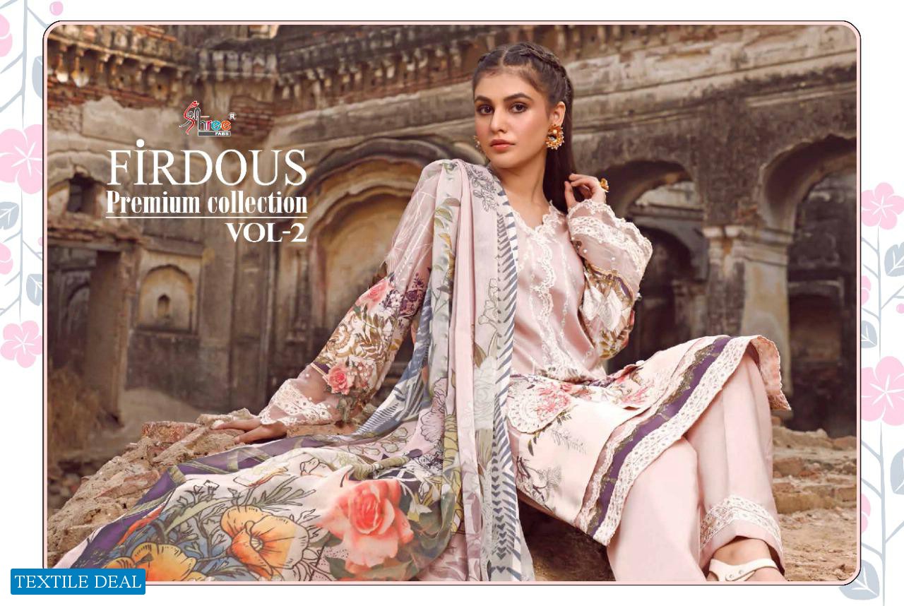 SHREE FABS FIRDOUS PREMIUM COLLECTION VOL 2 JAM COTTON PAKISTANI DRESS MATERIALS