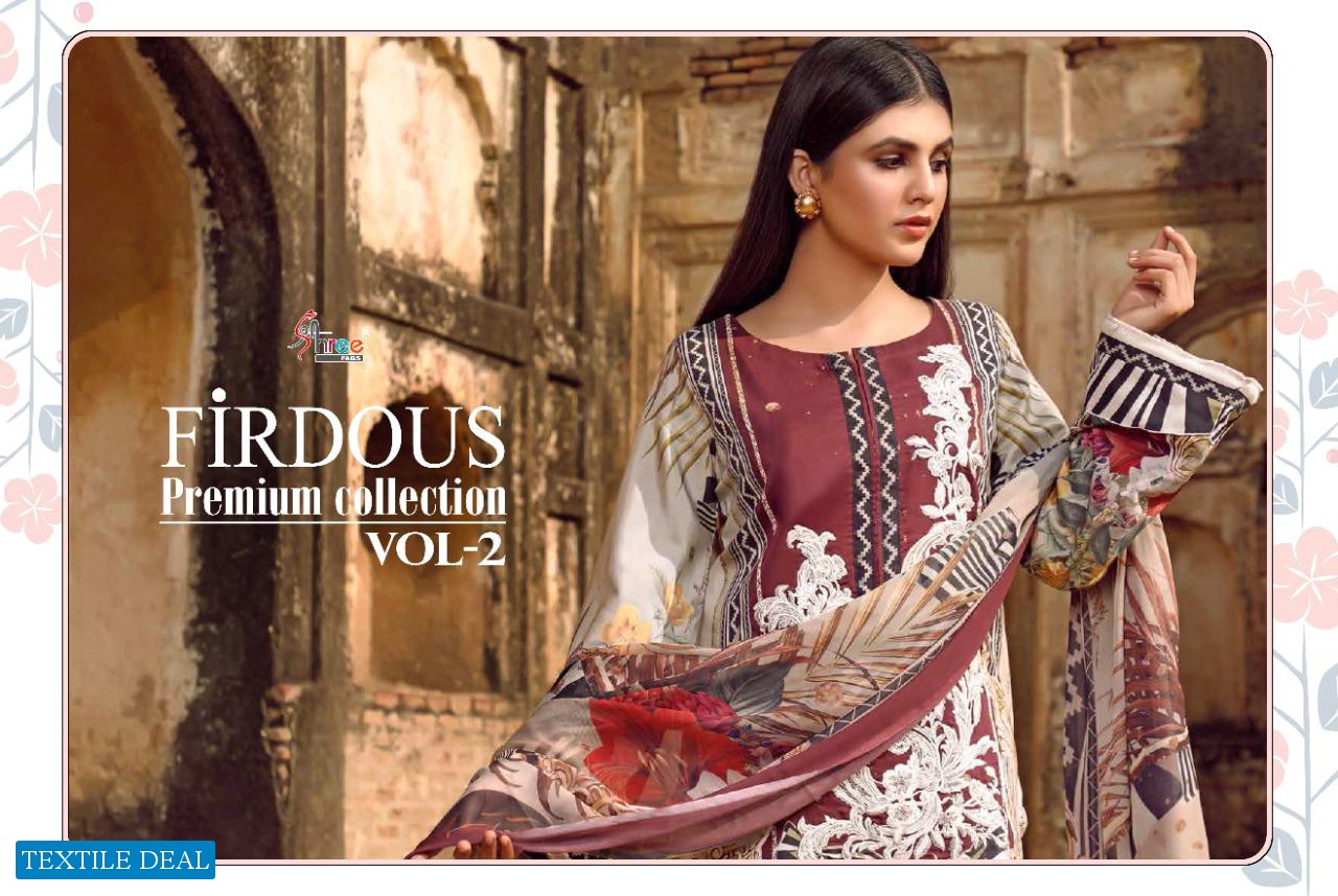 SHREE FABS FIRDOUS PREMIUM COLLECTION VOL 2 JAM COTTON PAKISTANI DRESS MATERIALS