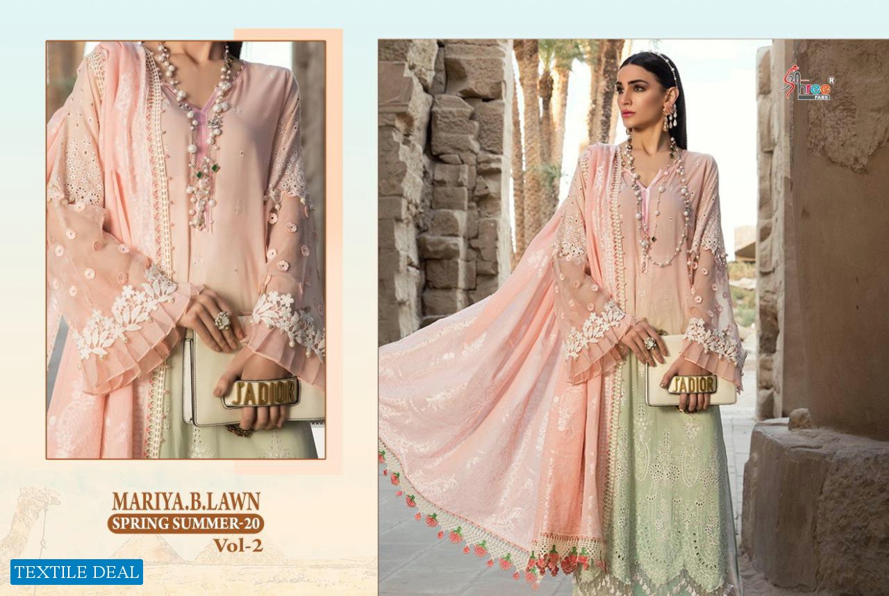 SHREE FABS MARIA B LAWN SPRING SUMMER 20 VOL 2 COTTON PAKISTANI SUITS