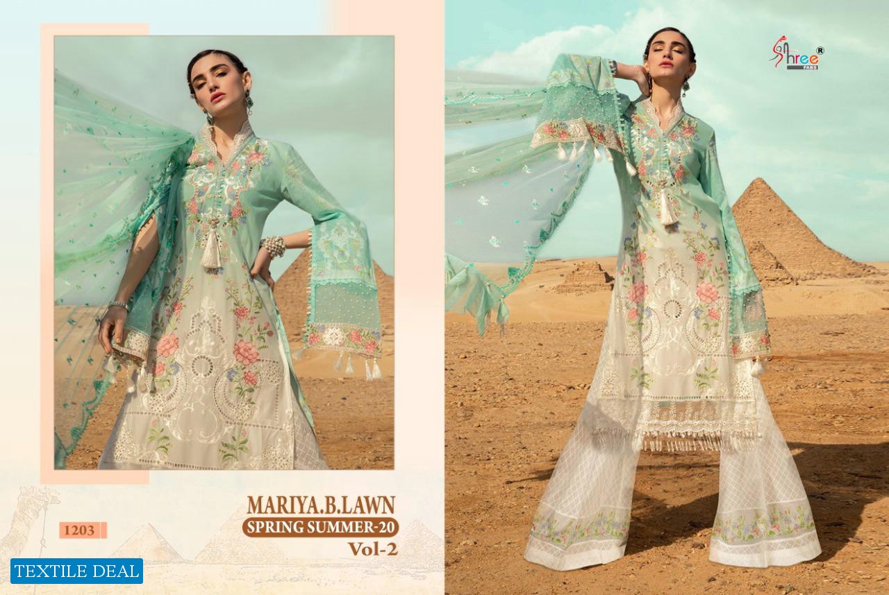 SHREE FABS MARIA B LAWN SPRING SUMMER 20 VOL 2 COTTON PAKISTANI SUITS