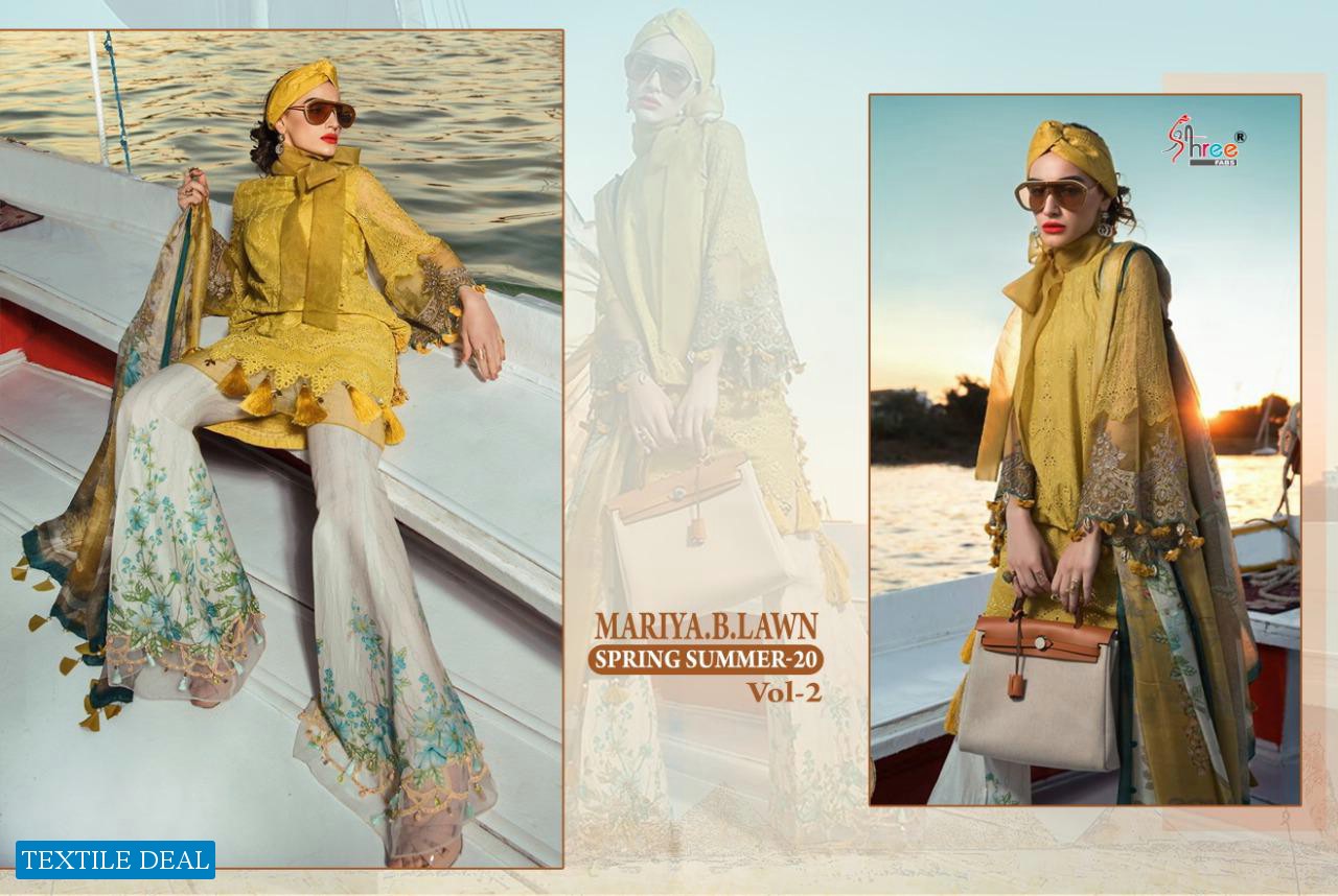 SHREE FABS MARIA B LAWN SPRING SUMMER 20 VOL 2 COTTON PAKISTANI SUITS