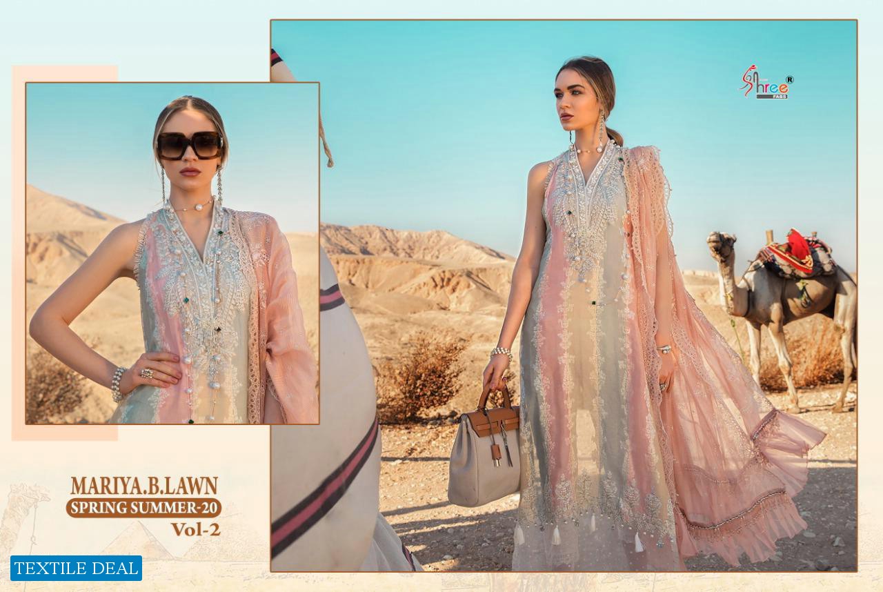 SHREE FABS MARIA B LAWN SPRING SUMMER 20 VOL 2 COTTON PAKISTANI SUITS