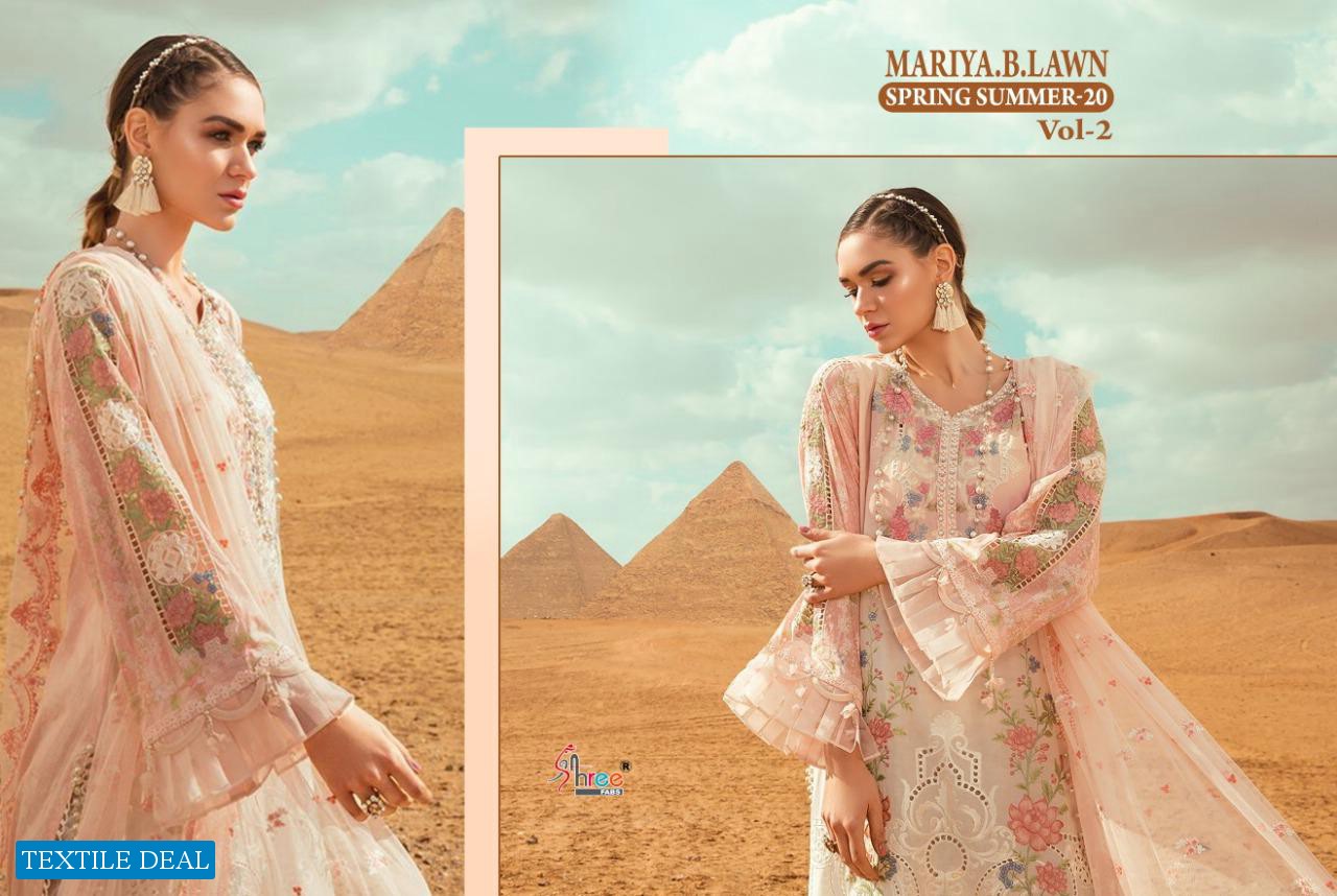 SHREE FABS MARIA B LAWN SPRING SUMMER 20 VOL 2 COTTON PAKISTANI SUITS