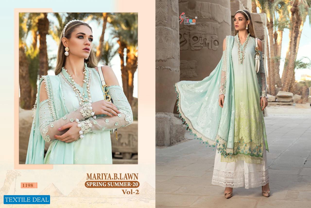 SHREE FABS MARIA B LAWN SPRING SUMMER 20 VOL 2 COTTON PAKISTANI SUITS