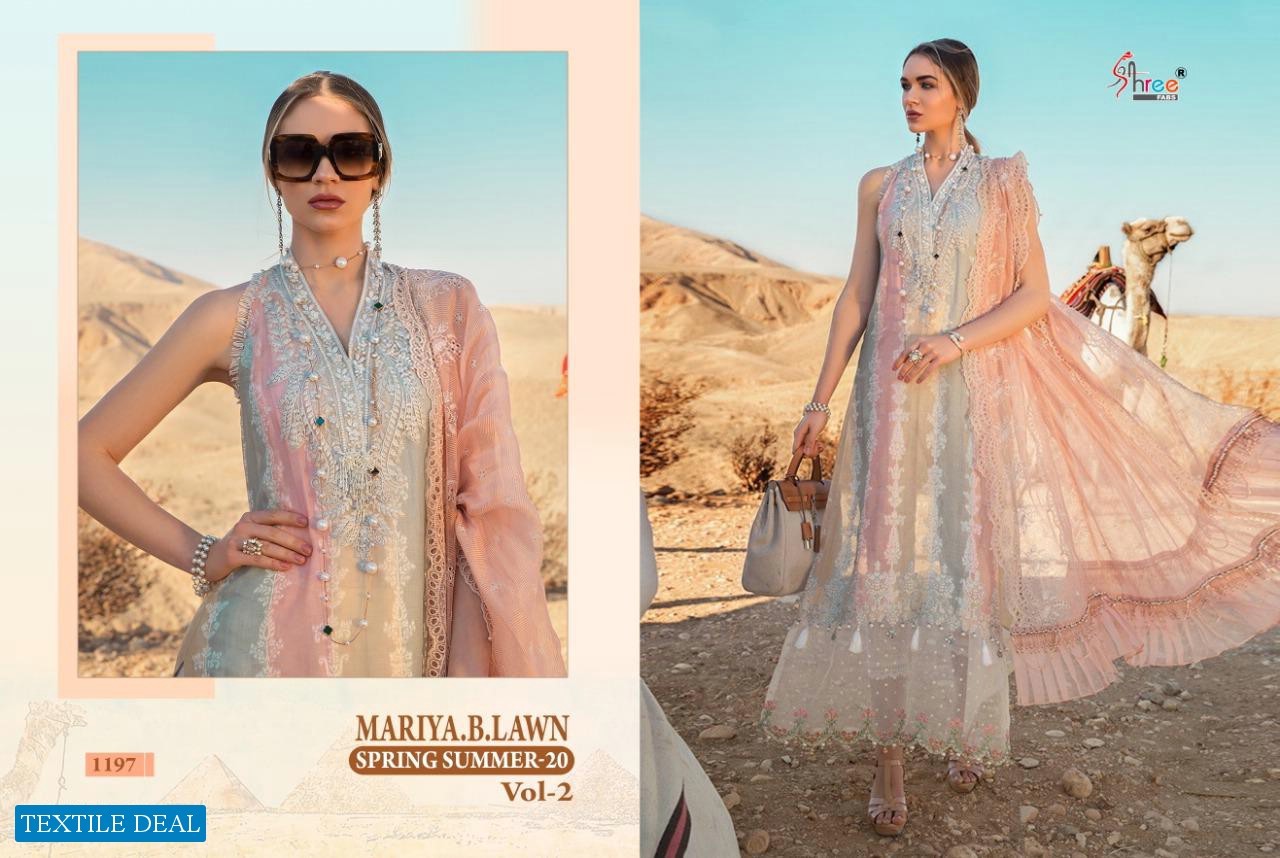 SHREE FABS MARIA B LAWN SPRING SUMMER 20 VOL 2 COTTON PAKISTANI SUITS