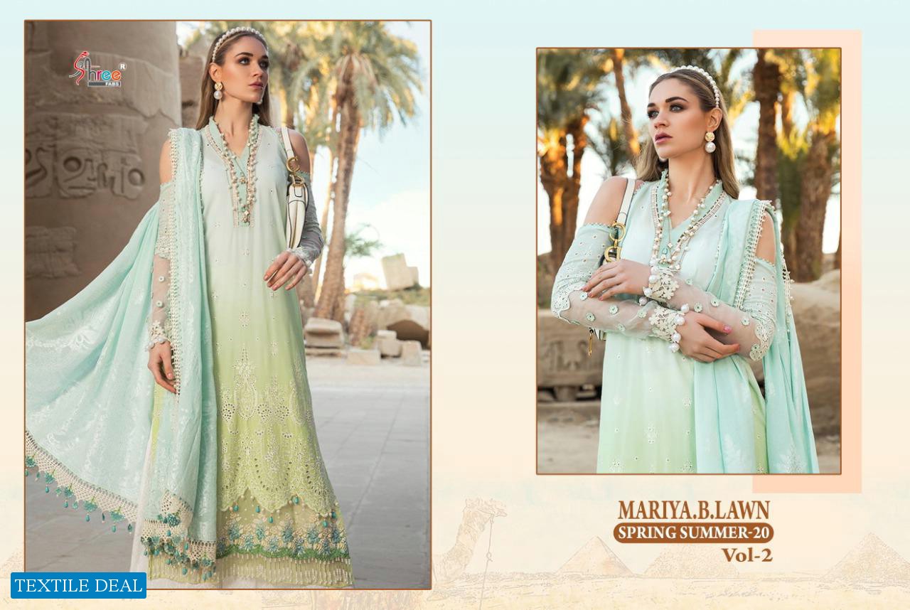 SHREE FABS MARIA B LAWN SPRING SUMMER 20 VOL 2 COTTON PAKISTANI SUITS